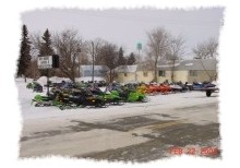 Snowmobiles in Anamoose